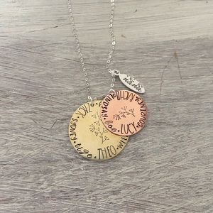 Customizable hand-stamped necklace